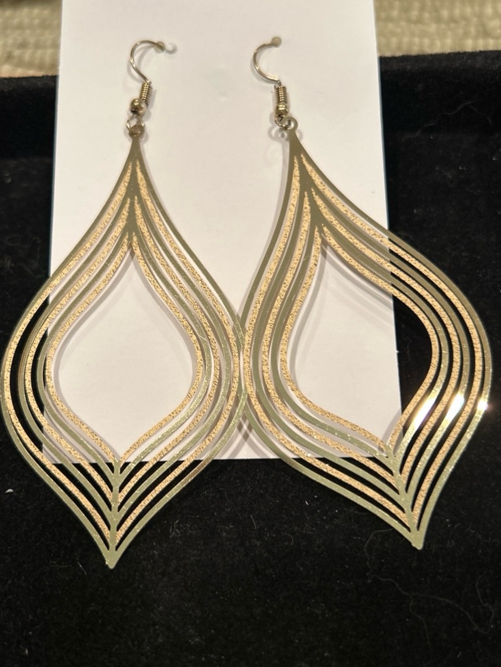 Gold-Tone Layered Teardrop Earrings - Women Jewelry